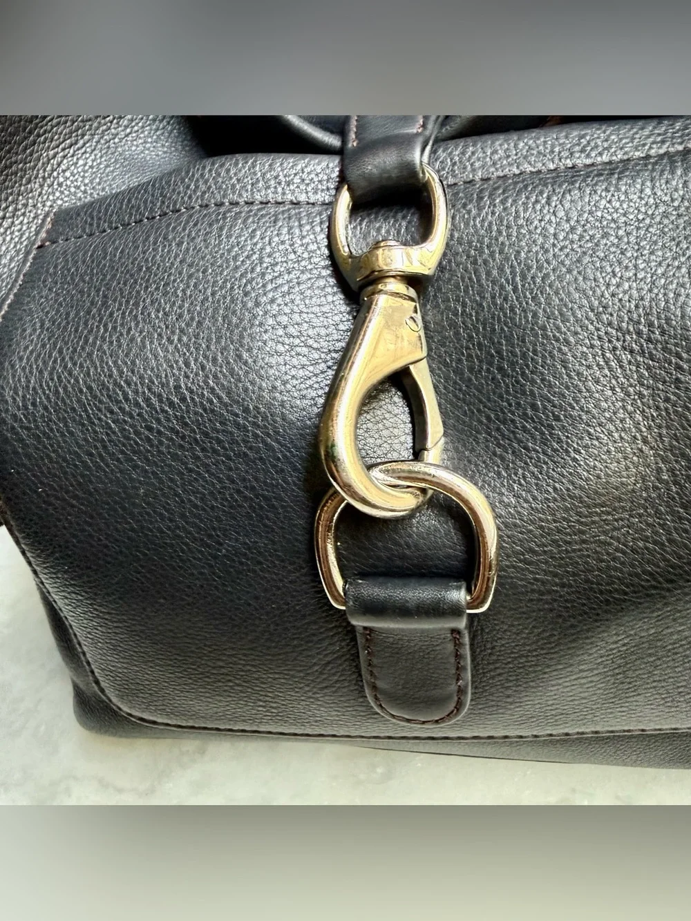 Dooney & Bourke Black Pebbled Leather Lock Sac Hobo Bag 🖤